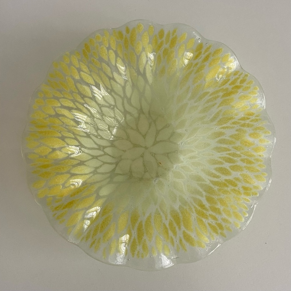SYDENSTRICKER FUSED ART GLASS BOWL DISH